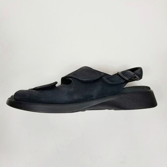 Wolky Nimes Women's Black Nubuck Leather Sandals Size 37 - Picture 3 of 10